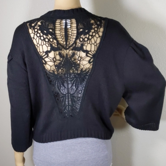 American Rag Cie Sweaters - American Rag Cie Black Lace Open Cardigan Size  3X